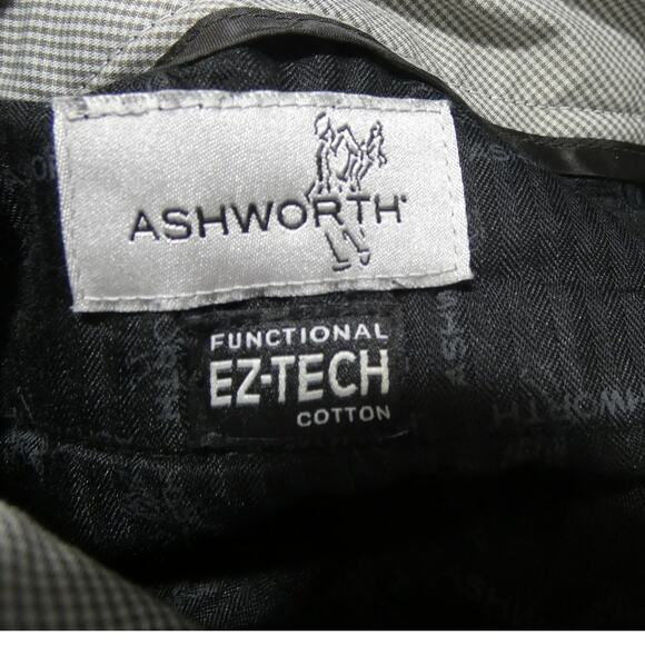 Ashworth Men's Golf Short 34 Waist Black Pleated EZ Tech Cotton - Picture 5 of 6